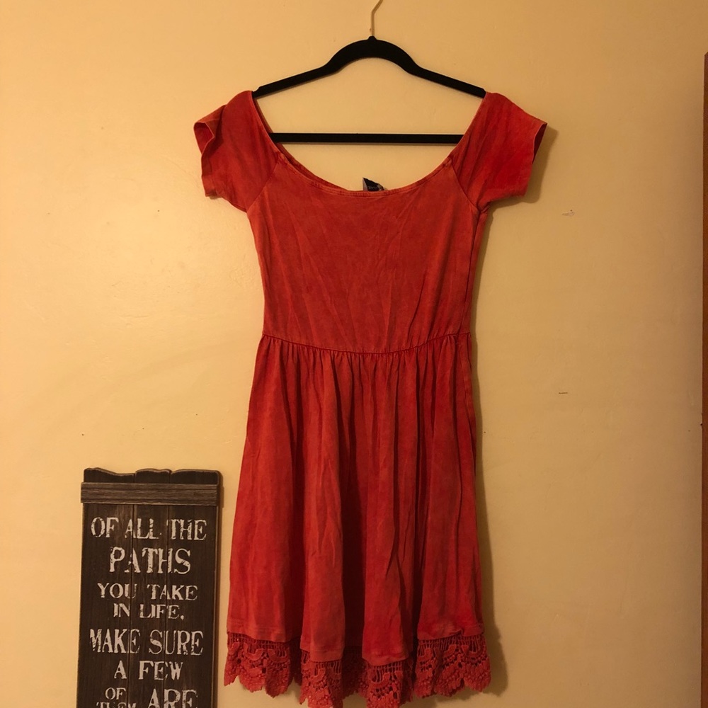 ASOS Bardot Sleeve Swing Dress